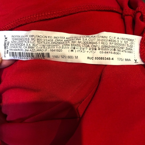 Zara Red Midi dress women’s size M - Picture 11 of 11